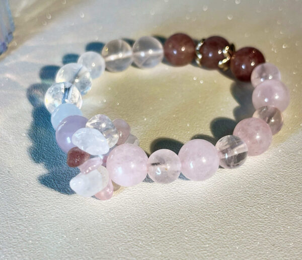 Rose Quartz Bracelet Blooming Heart Rose Quartz Bracelet Blooming Heart by Autumn’s Gaze